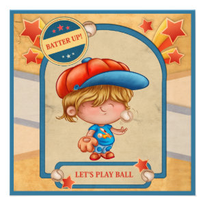 Boys Photo Baseball Birthday Custom Announcements