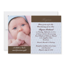 Boys Photo Christening invitations