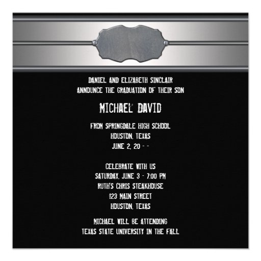 Boys Photo Graduation Announcement
