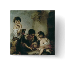 Boys Playing Dice, c.1670-75 Pinback Button
