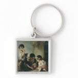 Boys Playing Dice, c.1670-75 Keychain