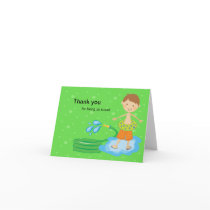 Boys Pool Party Thank You Card