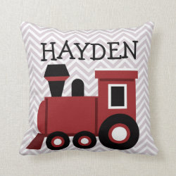 Boys Red Train Personalized Pillow Pillow