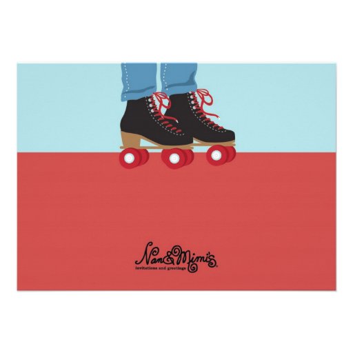 Boys Roller Skating Party Invitations