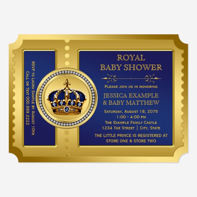 Custom Royal baby shower Invites Templates | Babyfavors4u