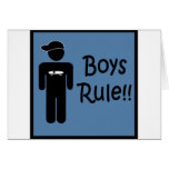 Boys Rule Greeting Card