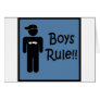 Boys Rule Greeting Card