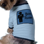 Boys Rule Pet T Shirt