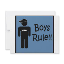 Boys Rule invitations by definnativearts Boys Rule invitations
