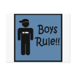 Boys Rule Postcard
