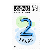 Boys second birthday blue stamp