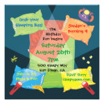 Boy's Sleepover Birthday Party Invitation Boy's Sleepover Birthday Party Invitation