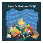 Boy's Sleepover Slumber Party Invitation Boy's Sleepover Slumber Party Invitation