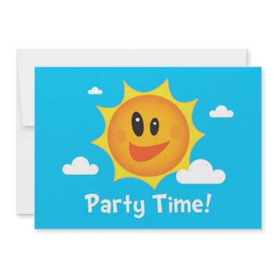 Boys Sunny Happy Party Invitations by Wayne_Ruston