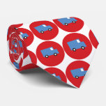 Boy's Toys Blue Truck Red Dots Fun Gift Tie ties
