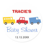 Boy's Toys Car Bus Baby Shower Favors Gift Sticker