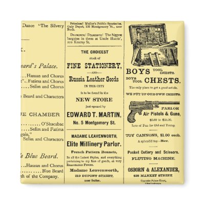 Boys Toys Newspaper Advertisement Refrigerator Magnets by bontondesigns