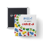 Boys' Toys Party Name Tag / Favors / Gift Button