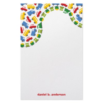 Boy's Toys Thank You Note Card / Custom Stationery by fat_fa_tin