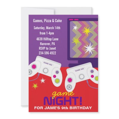 Boys Video Game Birthday Party Invites by NanandMimis