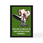 Boys will be boys birthday cards