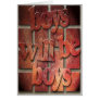 Boys Will Be Boys