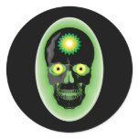 BP Skull Round Stickers