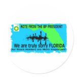 BP TO FLORIDA ROUND STICKERS