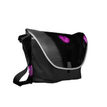 BPUR Black Cat Purple Eyes Messenger Bags