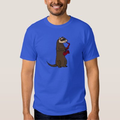 BQ- Funky Ferret Playing the Saxophone T-shirts