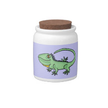 BR- Funny Iguana Treat Jar Candy Jar