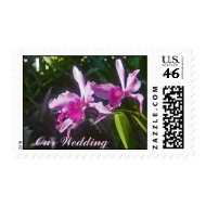 BR- Purple Orchid Wedding Postage stamp