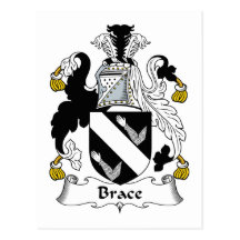 Brace Family Crest Post Cards