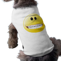 Braces Smiley Face Doggie Tee