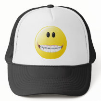 Braces Smiley Face Mesh Hat