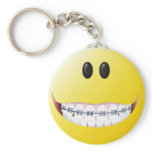 Braces Smiley Face Keychain