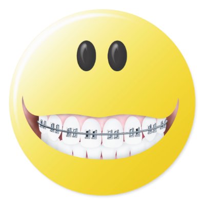 Braces Smiley Face Stickers