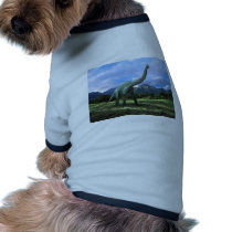 Brachiosaurus Dinosaur Dog T Shirt