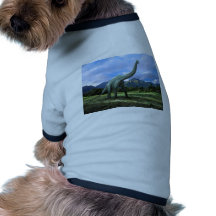 Brachiosaurus Dinosaur Dog T Shirt