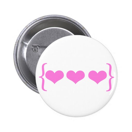 Bracket Hearts Design Pin