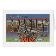 Bradley Beach, New Jersey - Large Letter Scenes Card