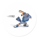 Bradley Blue Jay Round Stickers
