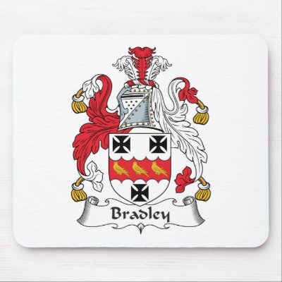 Bradley Family Crest Mouse Mat by coatsofarms