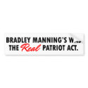 Bradley Manning Bumper Sticker bumper stickers
