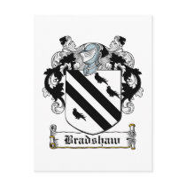 Bradshaw Family Crest postcards by coatsofarms Bradshaw Family Crest postcards