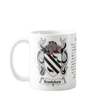 Bradshaw, the origin, meaning and the crest mugs by NemethArt Bradshaw, the origin, meaning and the crest mugs