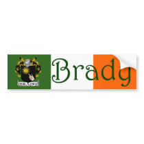 Brady Coat of Arms Bumper Sticker bumper stickers by irishcountry Brady Coat of Arms Bumper Sticker bumper stickers