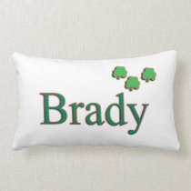Brady Irish Family Name Pillow