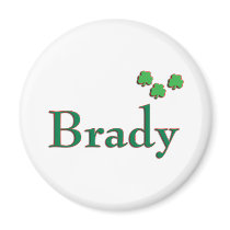 Brady Irish magnets by irish_names Brady Irish magnets