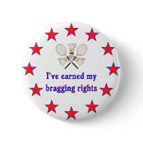 Bragging Rights Badminton buttons by HappyDoggies Bragging Rights Badminton buttons